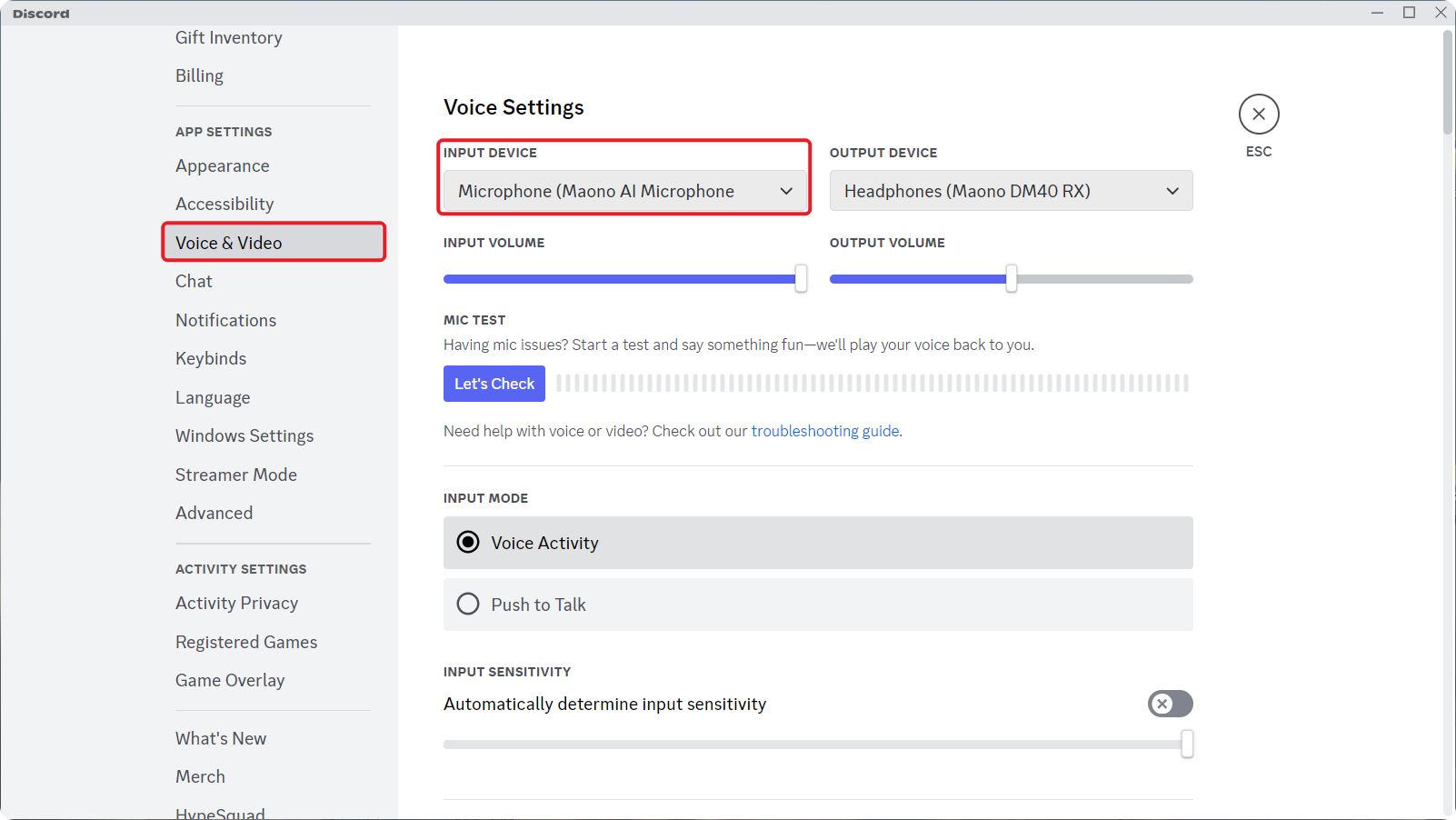 Discord Settings